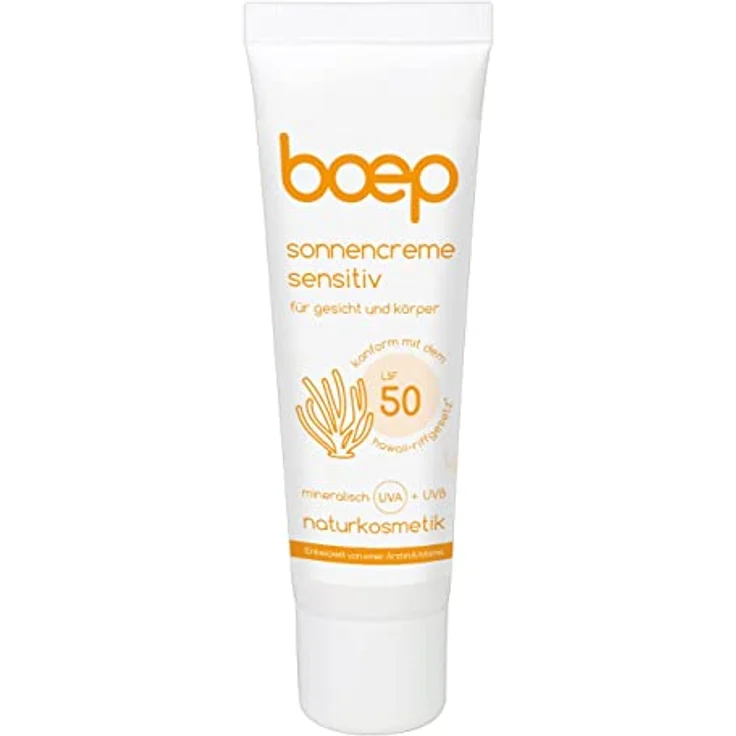 boep Sonnencreme Sensitiv LSF 50 | Für Gesicht & Körper | Hoher Sonnenschutz für Babys, Kinder & Erwachsene | Baby Sonnencreme Mineralisch | Vegane Naturkosmetik (50ml) – Bild 1