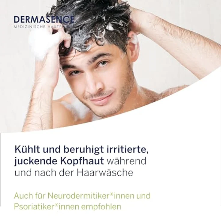 DERMASENCE Polaneth Shampoo, 200 ml - Pflegeshampoo für gereizte Kopfhaut - Juckreizmildernd mit Sofort- und Langzeiteffekt - parfümfrei – Bild 3