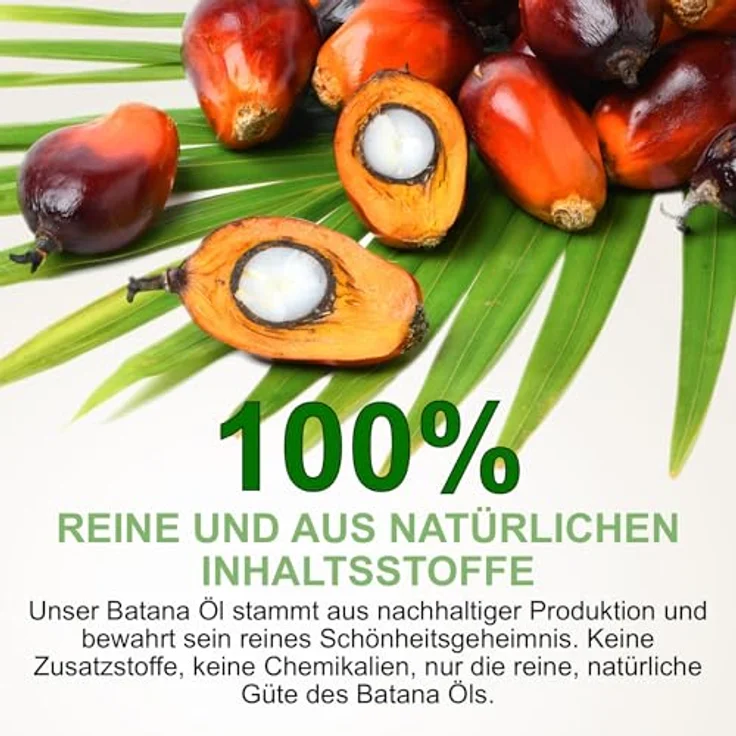P-Beauty Bio Batana Öl 120g, für Haarwachstum & Haarpflege, feuchtigkeitsspendend für Haare, Haut & Nägel, stärkt Haarfollikel, repariert Spliss, Anti-Frizz, glänzendes & geschmeidiges Haar – Bild 4
