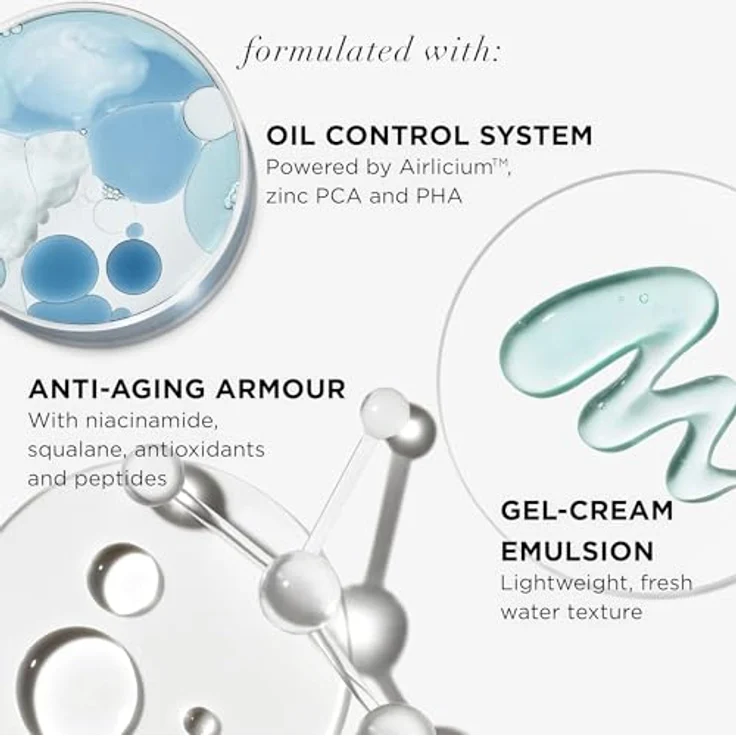 IT Cosmetics Confidence in a Gel Oil Control Cream, feuchtigkeitsspendendes Gel zur Reduzierung des Glanzes im Gesicht mit Niacinamid, 60 ml, für fettige und Mischhaut, 48 Stunden ölfreie Feuchtigkeit – Bild 4