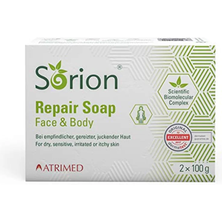 Sorion Repair Soap - Auch zur Hautpflege bei Schuppenflechte, 2 × 100 g ), 2 Stück (1er Pack) – Bild 2
