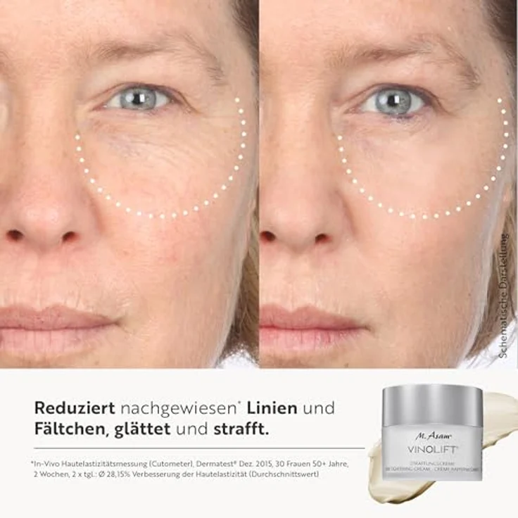 M. Asam VINOLIFT Straffungscreme (100ml) – Anti-Aging Gesichtscreme für trockene Haut, mit Traubenstammzellen, verkapseltem OPC, Resveratrol & Vitamin E, reduziert Linien & Falten – Bild 3