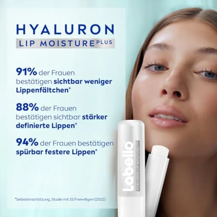 Labello Hyaluron Lip Moisture Plus, Lippenpflegestift mit Hyaluronsäure für 24h Feuchtigkeit, ultraleichte Textur, 5,2 ml – Bild 4
