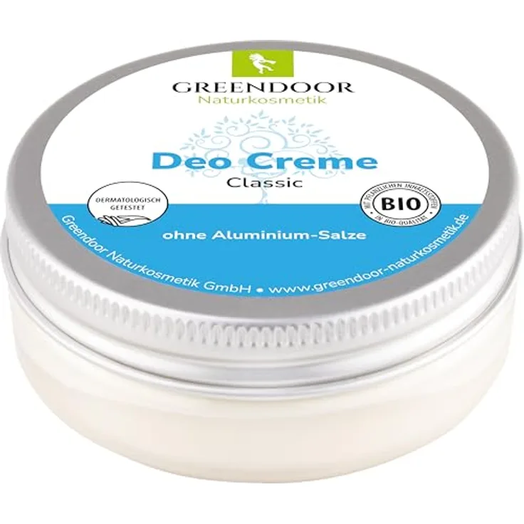 GREENDOOR Deo Creme Ohne Aluminium/Alkohol vegan 50ml – 6 Monatspack, Bio Deodorant Aloe Vera, unisex Duft, naturkosmetisch