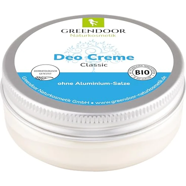 GREENDOOR Deo Creme Ohne Aluminium/Alkohol vegan 50ml – 6 Monatspack, Bio Deodorant Aloe Vera, unisex Duft, naturkosmetisch – Bild 1