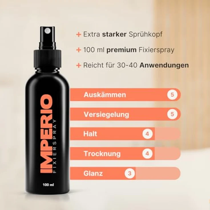 IMPERIO Fixierspray für Streuhaar & Schütthaar, starker Halt und versiegelnde Formel, 100 ml (1er Pack) – Bild 5