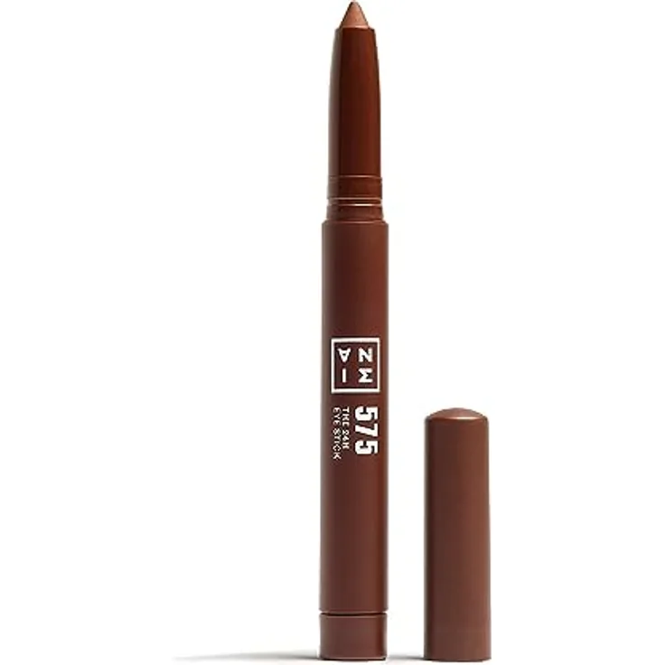 3INA The 24H Eye Stick, langanhaltender Lidschatten in Stiftform, Farbton 575 - Brown, 1,4 g, hochpigmentiert und vegan