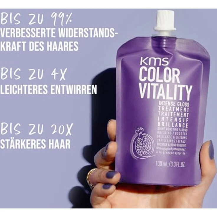 KMS Color Vitality Intense Gloss Treatment 500ml - Farbschutz- und Glanzcreme, stärkt Haarbindung und erhöht Farbbrillanz – Bild 2