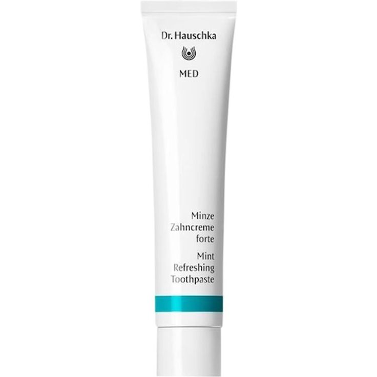 Dr. Hauschka Minze Zahncreme forte, natürliche Zahnpasta mit pflanzlichen Inhaltsstoffen, 75 ml