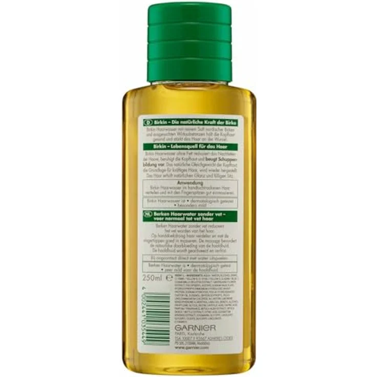 Garnier Haarwasser mit Fett, Haarkur für trockene Haare mit Birkenwasser, beschleunigt das Haarwachstum, Birkin 250 ml – Bild 2