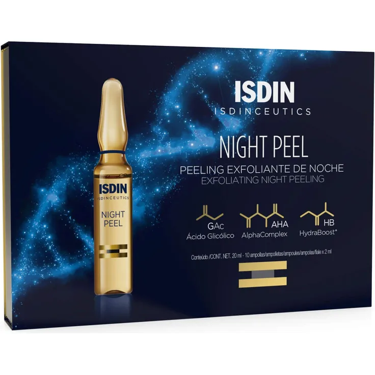 ISDIN ISDINCEUTICS Night Peel, exfolierendes Peeling, 10 Ampullen à 2 ml