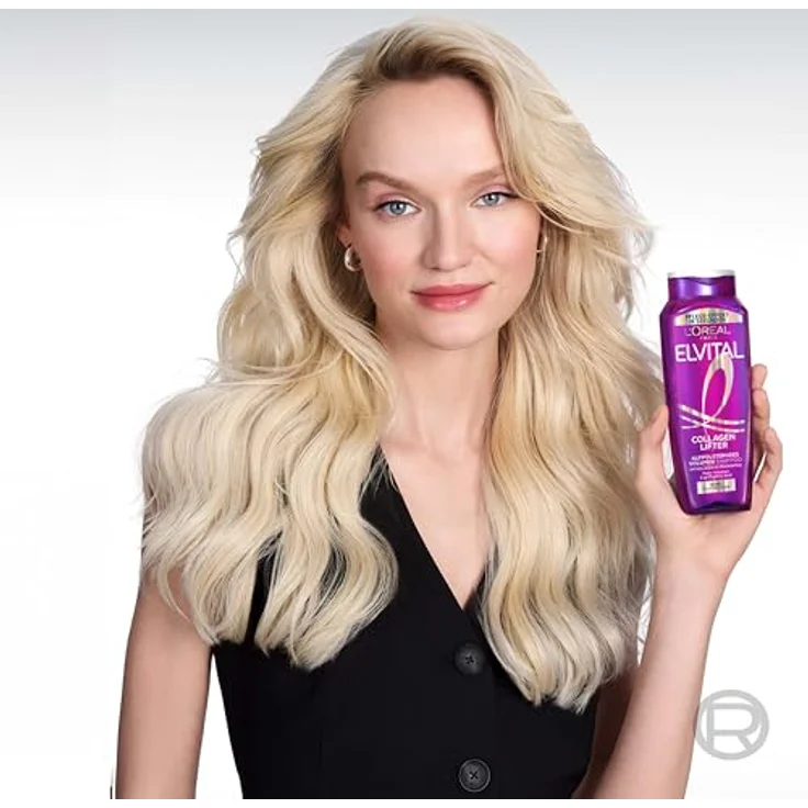 L'Oréal Paris Elvital Collagen Lifter, Aufpolsterndes Volumen Shampoo für feines Haar, silikonfrei, 300 ml, violett-pink – Bild 7