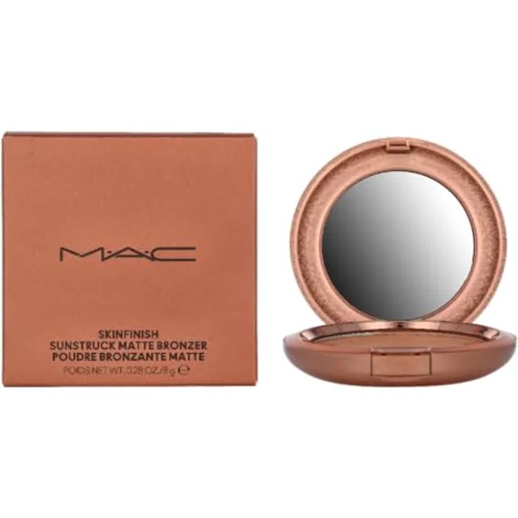 MAC Cosmetics Skinfinish Sunstruck Matte Bronzer, Bräunungspuder mit Matt-Effekt, Farbton Matte Light Golden, 8 g