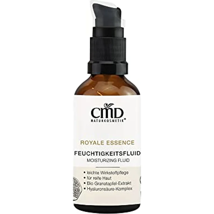 CMD Naturkosmetik Royale Essence Feuchtigkeitsfluid 50 ml, mit kostbaren Bio Naturölen und Granatapfel-Extrakt, zarte Wirkstoffpflege, Schutz vor vorzeitiger Hautalterung, neue Elastizität – Bild 1