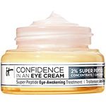 IT Cosmetics Confidence In An Eye Cream, feuchtigkeitsspendende Augencreme mit 2 % Super Peptiden, für alle Hauttypen, 15 ml