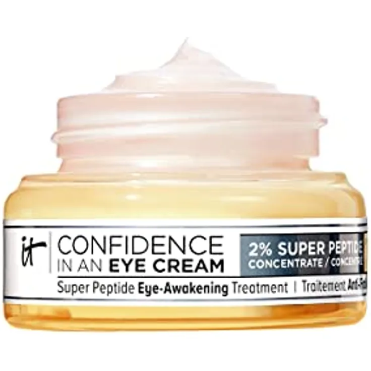 IT Cosmetics Confidence In An Eye Cream, feuchtigkeitsspendende Augencreme mit 2 % Super Peptiden, für alle Hauttypen, 15 ml