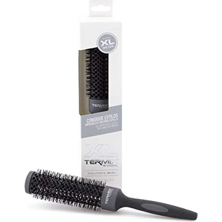 Termix Evolution XL. Thermische Rundhaarbürste mit 3 cm längerem Keramikrohr für langes Haar. Reduziert dank seiner ionisierten Fasern und des Anti-Haft-Rohrs die Trocknungszeit. Durchmesser: 43 cm. – Bild 2