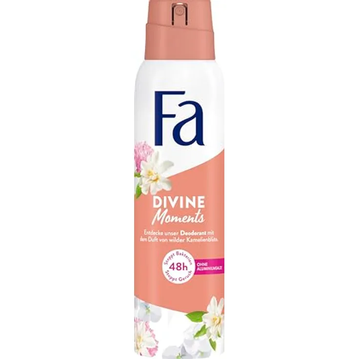FA Deospray Divine Moments (1x 150ml), Deodorant mit wilder Kamelienblüte, Vegane Formel, stoppt Bakterien, ohne Aluminiumsalze