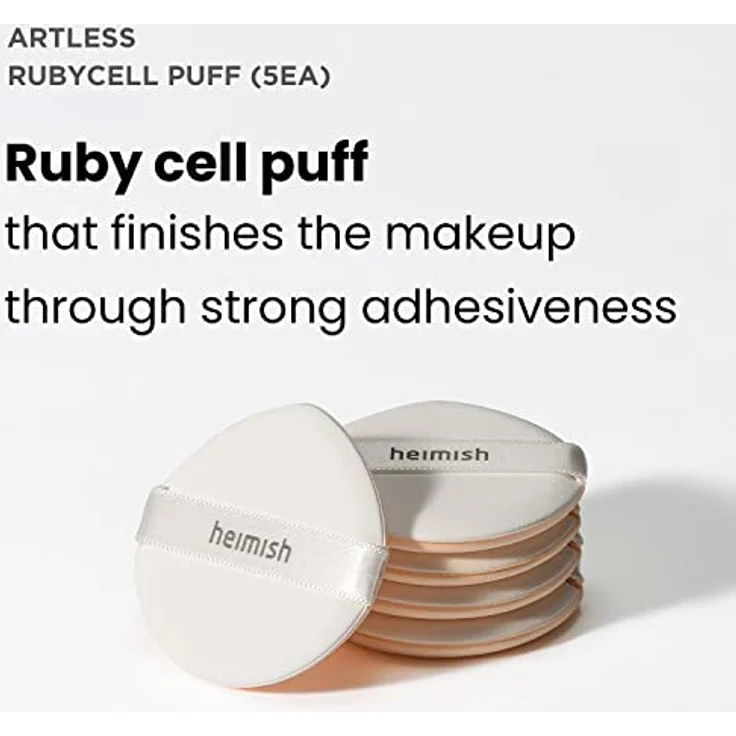 Heimish Artless Rubycell Puff 5 Stück Weiche Kissen Puff, Foundation Kissen Makeup Tool, Abgewinkeltes Design, Flawless Make-up, Nass- und Trockengebrauch – Bild 2