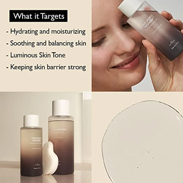 Haruharu Wonder Black Rice Hyaluronic Toner, Gesichtsreinigung mit 300 ml - feuchtigkeitsspendend und antioxidativ – Bild 4