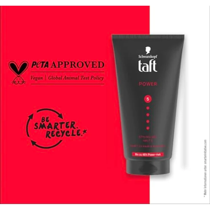 TAFT Haargel Power, 150 ml, 48 Stunden Halt, vegan, feuchtigkeits- und windbeständig – Bild 5