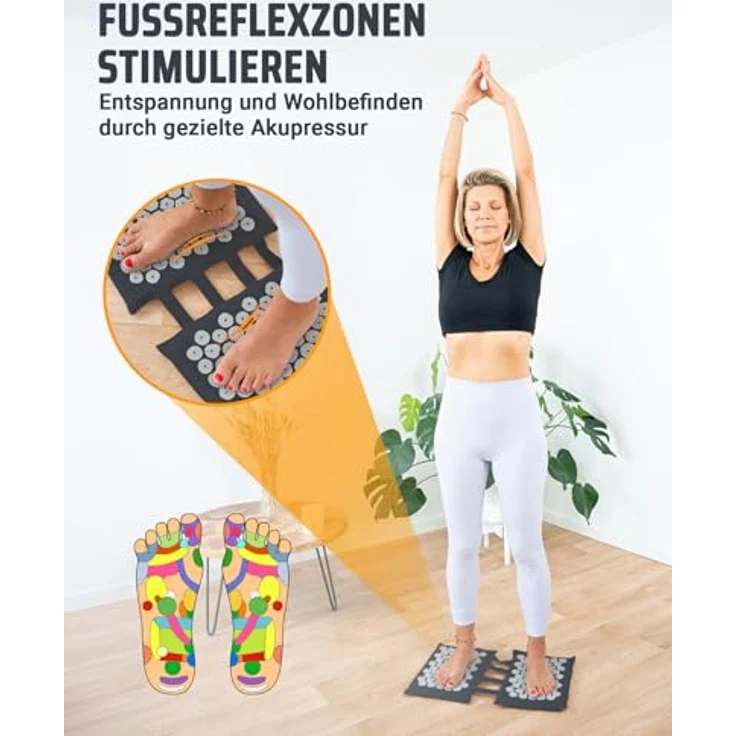 NEOLYMP Akupressur Fußmatte, umweltfreundlich mit Tragetasche, fördert Durchblutung und lindert Verspannungen – Bild 4