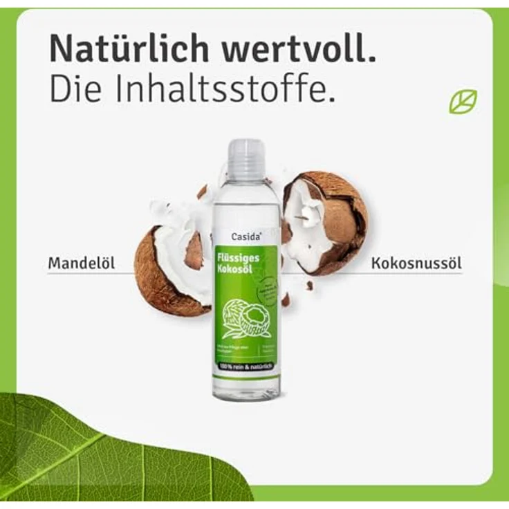 Casida Kokosöl Flüssig pur & Natürlich Körperöl 250 ml – Bild 4