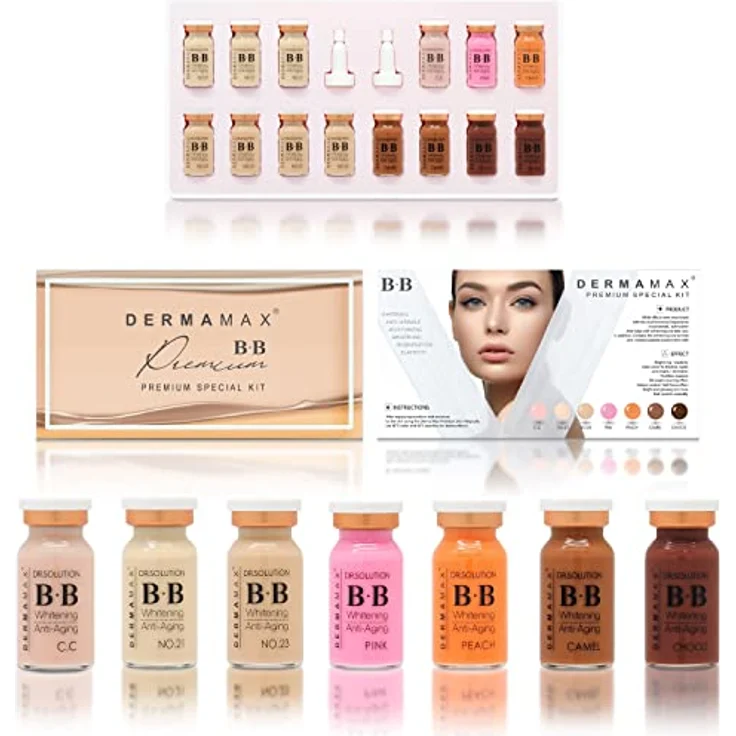 P-Beauty Cosmetic Accessories DERMAMAX BB Serum Glow, 8 ml Ampulle für Mikroneedling und Dermaroller Behandlung, No. 21, feuchtigkeitsspendend und Anti-Aging Effekt – Bild 5