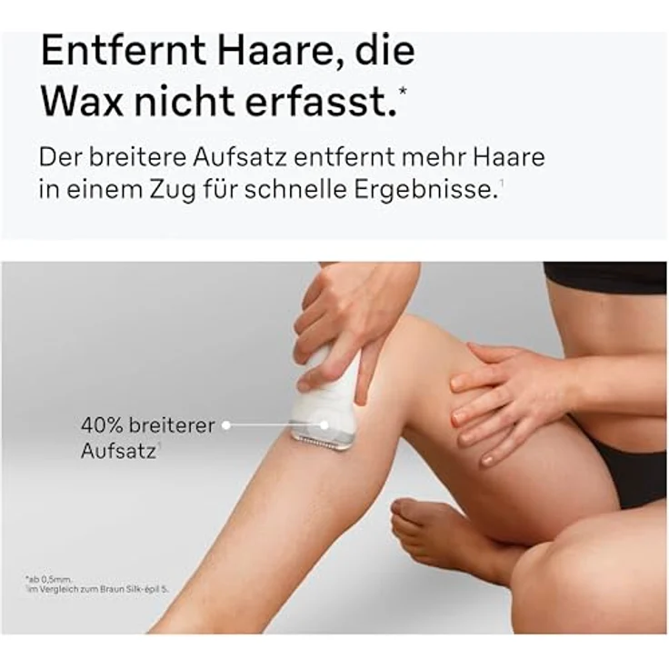 Braun Silk-épil 7 SE7-011, Wet & Dry Epiliergerät mit MicroGrip-Pinzetten-Technologie und Massagerollenaufsatz – Bild 4