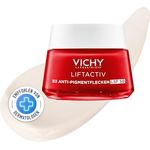 VICHY Anti-Pigmentflecken Tagescreme mit LSF 50, Für empfindliche, reife Haut, Mildert Pigmentflecken, Mit Bio-Peptiden und Niacinamid, Liftactiv B3, 50 ml