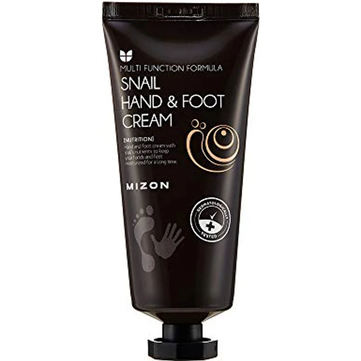 MIZON SNAIL HAND & FOOT CREAM (100ml) Feuchtigkeitsspendende Anti-Aging Creme mit Schneckenextrakt, reichhaltige Textur – Bild 1