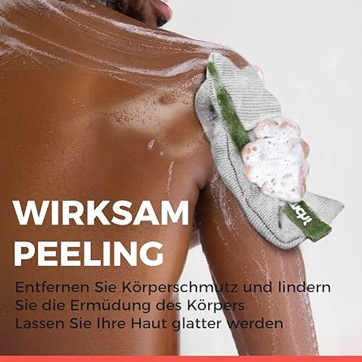 ZOMCHI 2 Stück Seifenbeutel und Seifenspartasche, langlebige Nylonfaser, rauer und weicher Peelingeffekt für Dusche, platzsparend – Bild 2