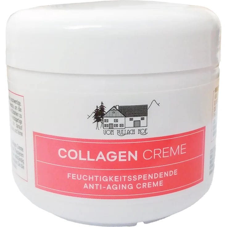 Pullach Hof COLLAGEN CREME 125ml, Anti-Aging Gesichtscreme mit natürlichen Inhaltsstoffen zur Faltenreduktion und Hautrevitalisierung