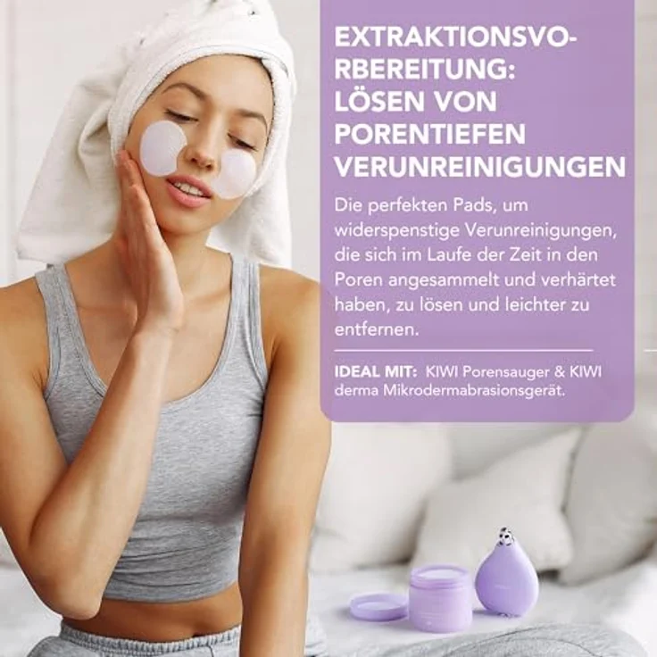 Foreo Pore Minimizing Toner Pads, Gesichtsreinigungsset für Damen mit natürlicher Formel, 120 g – Bild 5