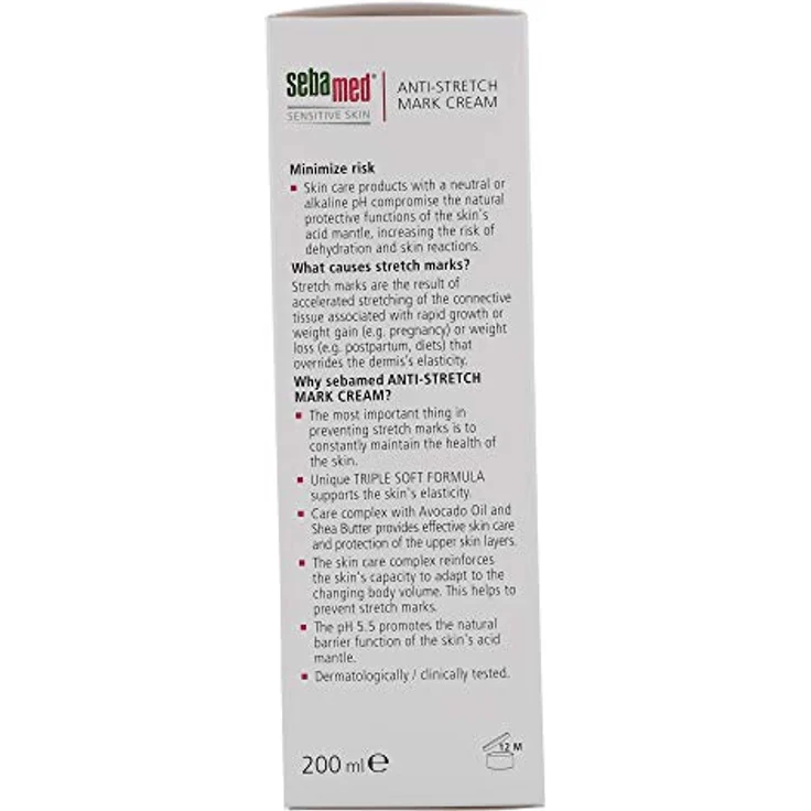 Sebamed Sensitive Skin Antistretch Mark Cream Creme Gegen Dehnungsstreifen 200 ml – Bild 6