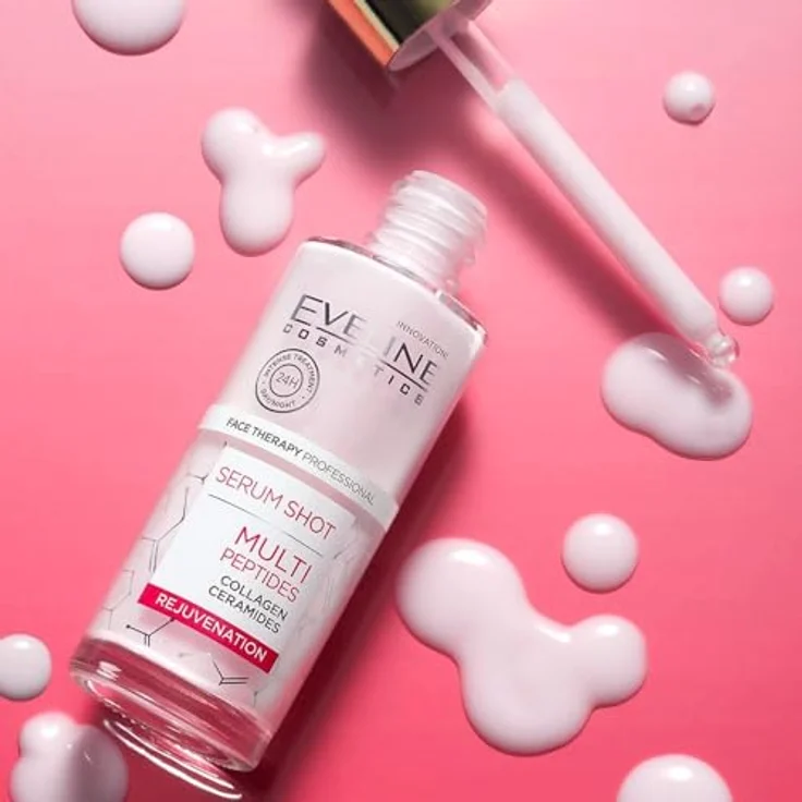 Eveline Cosmetics Serum Shot Multi Peptides, verjüngendes Gesichtsserum mit Kollagen, 30 ml, vegan – Bild 6