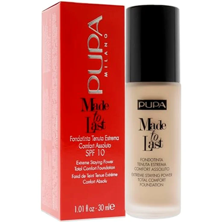 PUPA Milano Made To Last Foundation, Flüssig-Foundation mit Lichtschutzfaktor 10-30, 30 ml – Bild 3