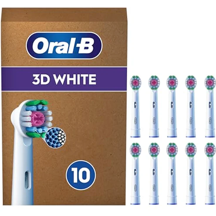 Oral-B Pro 3D White, Zahnbürstenköpfe für elektrische Zahnbürsten, 10 Stück im Briefkastenformat, optimale Reinigungseffizienz mit Polierbehälter – Bild 2