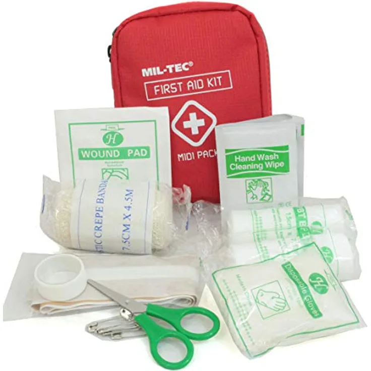 Mil-Tec Unisex – Erwachsene Erste-Hilfe-Paket-16025910 Erste-Hilfe-Paket, Red, Einheitsgröße