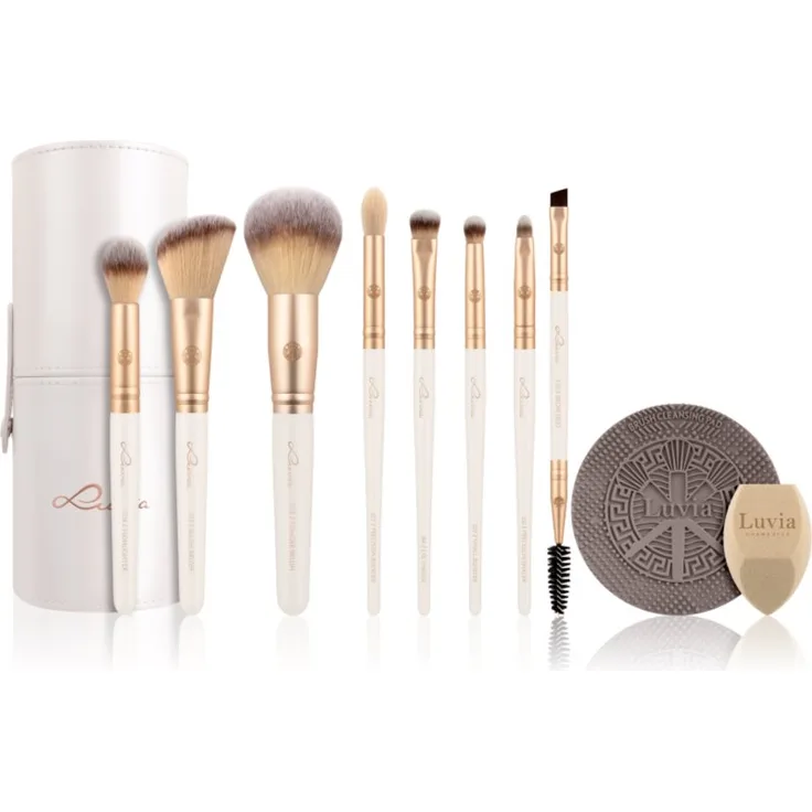 Luvia Cosmetics Prime Vegan Pinselset mit Etui Sparkling Wine 10 St.
