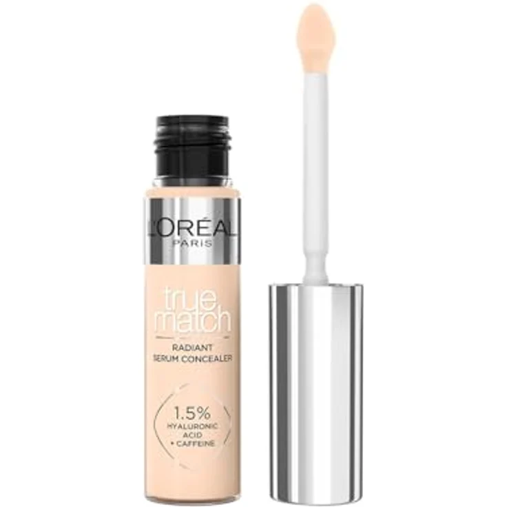 L'Oréal Paris True Match Radiant Serum Concealer 1R, 11 ml - Feuchtigkeitsspendend und aufpolsternd mit Hyaluronsäure und Koffein – Bild 1