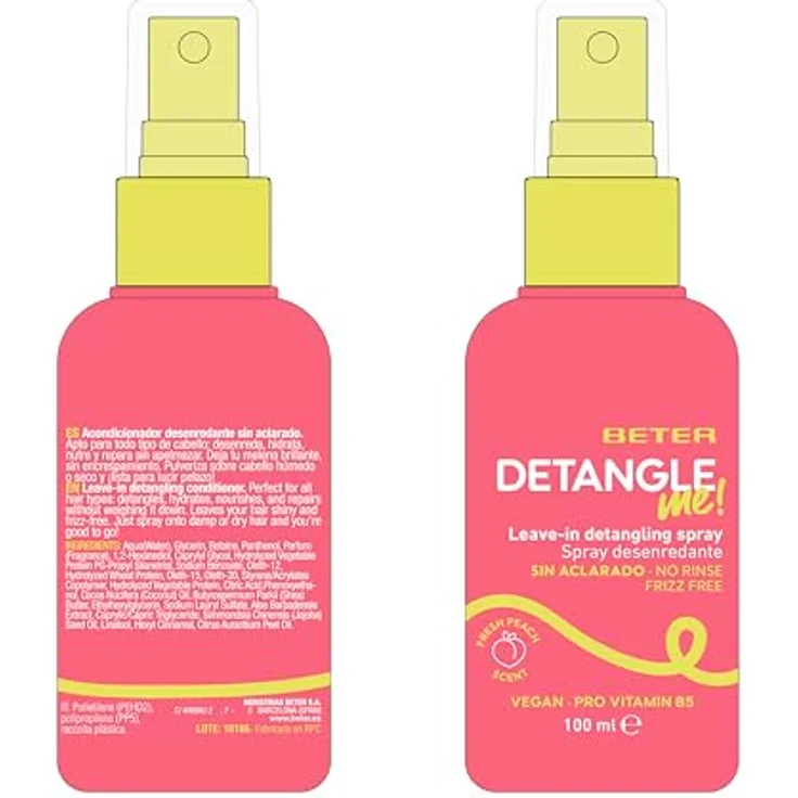 Beter Natural Fiber MINI Bürste + Leave-in Entwirrungsspray 100 ml, Pfirsichduft, entwirrt und hydratisiert, für alle Haartypen, limitierte Edition 2025 – Bild 5