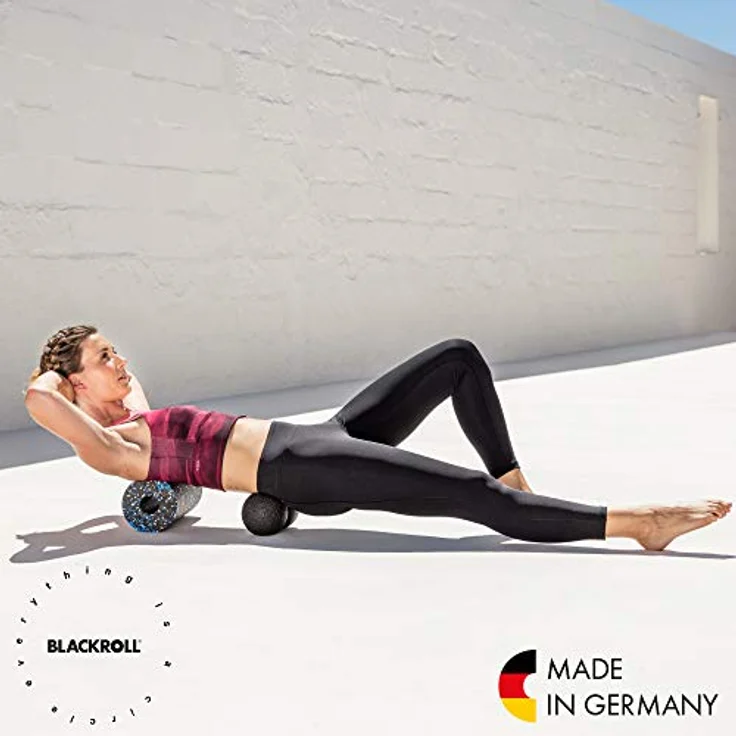 Blackroll Massageball Faszienball Duo Ball, Für die punktuelle Anwendung, Strukturierte Oberflächenbeschaffenheit, Schwarz – Bild 6