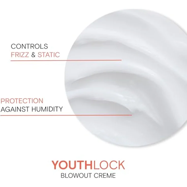 JOICO Youthlock Blowout Crème, Föhncreme mit Hitzeschutz und Feuchtigkeitsschutz für reifes Haar, 177 ml – Bild 4