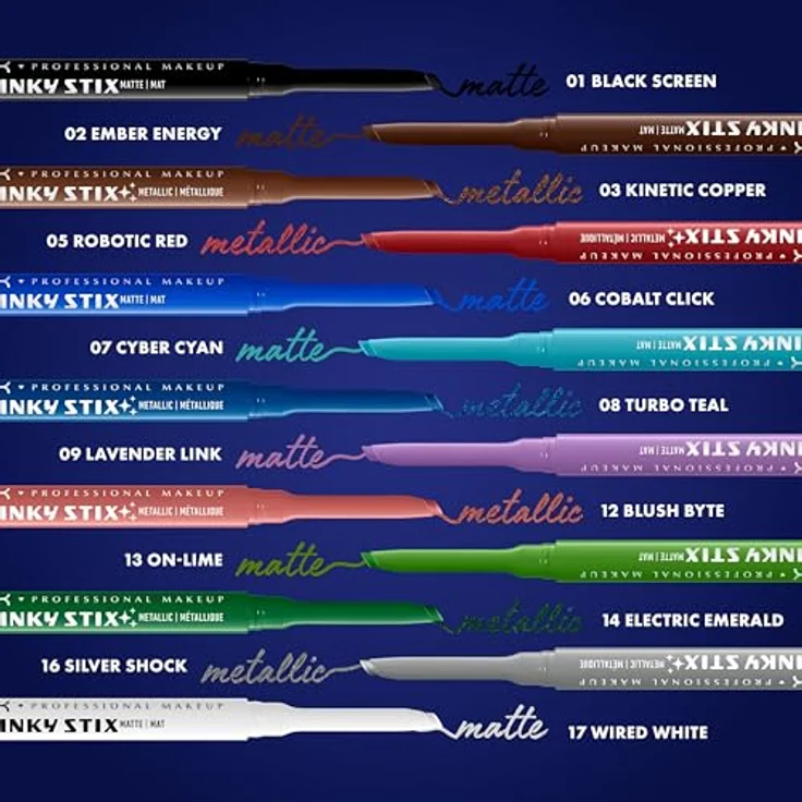 NYX Professional Makeup Epic Inky Stix Gel-Eyeliner, Farbton 06 Cobalt, 1 g - präzise Linie, schnell trocknend, verwischt nicht – Bild 6