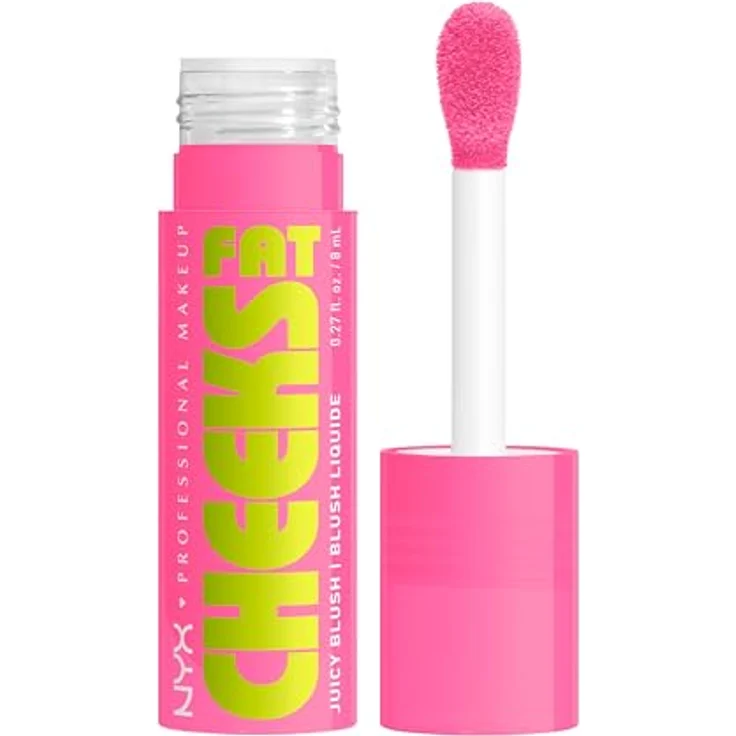 NYX Professional Makeup Fat Cheeks Juicy Blush, Flüssiges Rouge mit 12H Halt und 24H Feuchtigkeit, Himbeer- & Kiwiöl, Farbe: Dragon Fruit Drip, 8 g – Bild 1