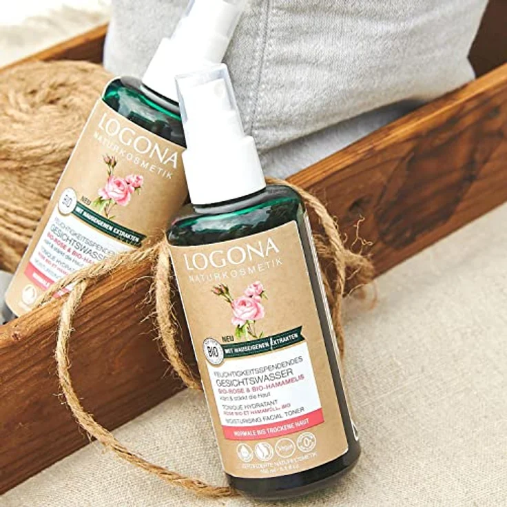 Logona Feuchtigkeitsspendendes Gesichtswasser, Toner für einen strahlenden und gepflegten Teint, Mit Bio-Rose und Bio-Hamamelis, Vegane Formel, 1 x 150 ml – Bild 2