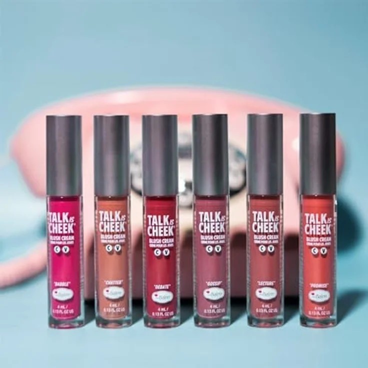theBalm Talk is Cheek Creme-Rouge, Farbton Lecture, 4 ml, für eine natürliche Wangenröte und strahlenden Teint – Bild 6