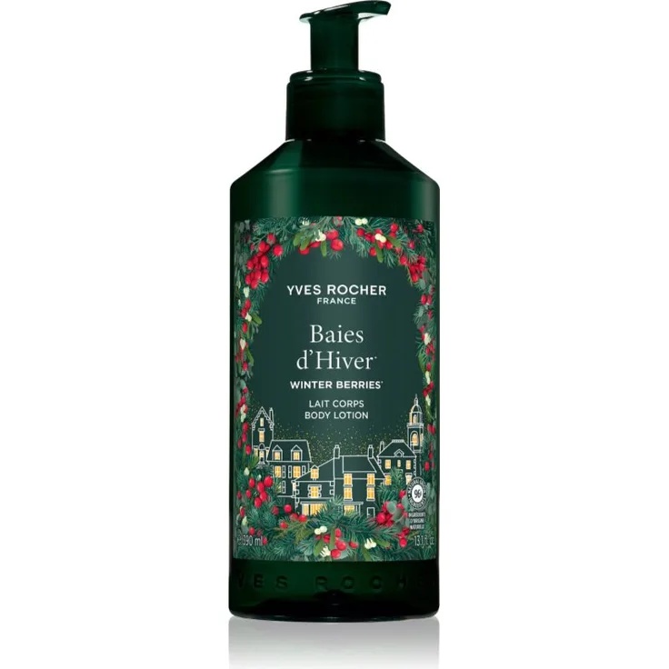 Yves Rocher Winter Berries, feuchtigkeitsspendende Bodylotion mit weichmachender Wirkung, 390 ml, vegan, 96 % natürliche Inhaltsstoffe