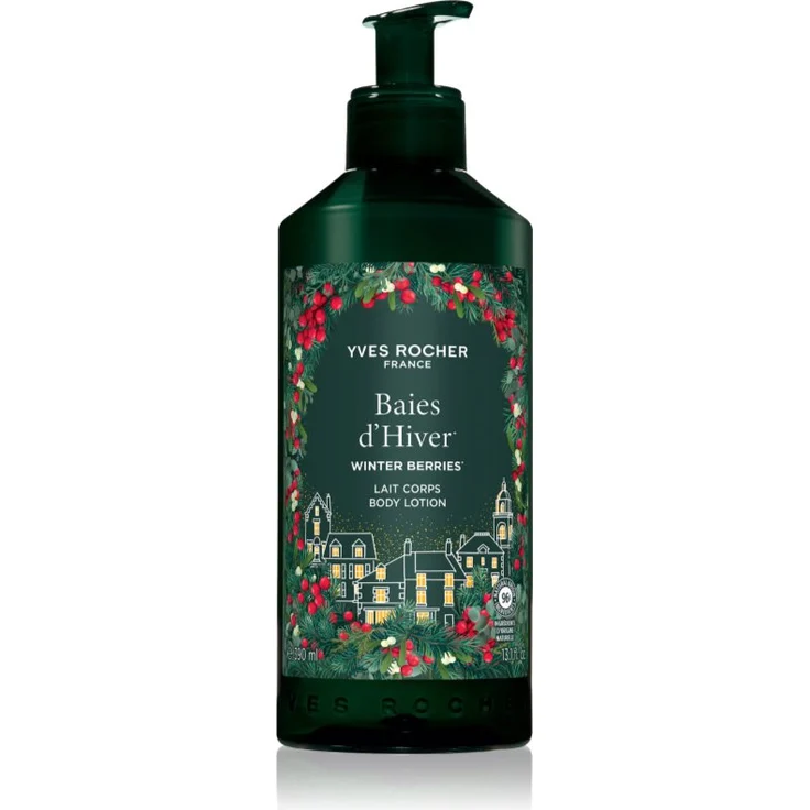 Yves Rocher Winter Berries, feuchtigkeitsspendende Bodylotion mit weichmachender Wirkung, 390 ml, vegan, 96 % natürliche Inhaltsstoffe